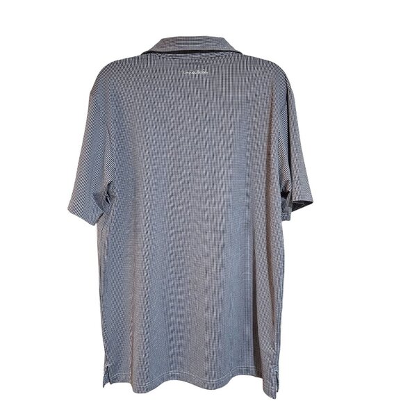 TravisMathew Mens Blue & White Checkered Short Sleeve Polo Shirt Size XL - Picture 2 of 16